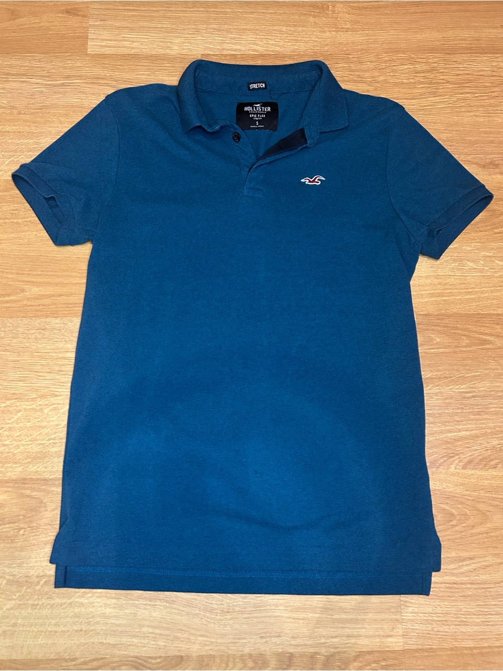 Hollister Teal Polo with Embroidered Seagull